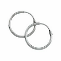 Ladies' Platinum 15 mm Hoop Earring